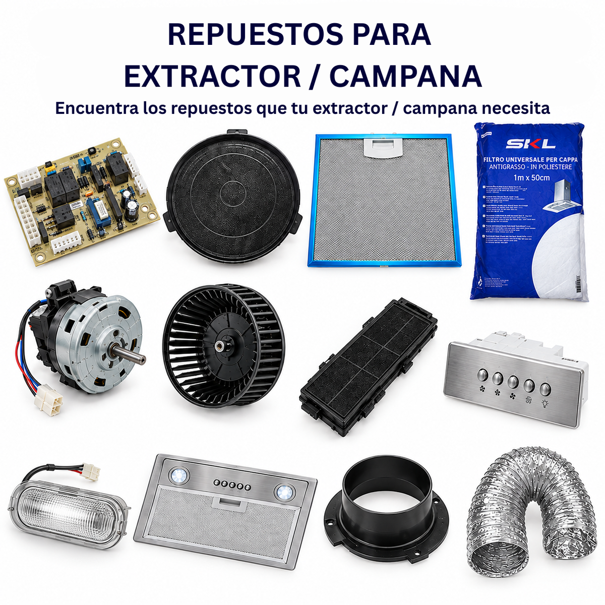 Repuestos para extractor / campana