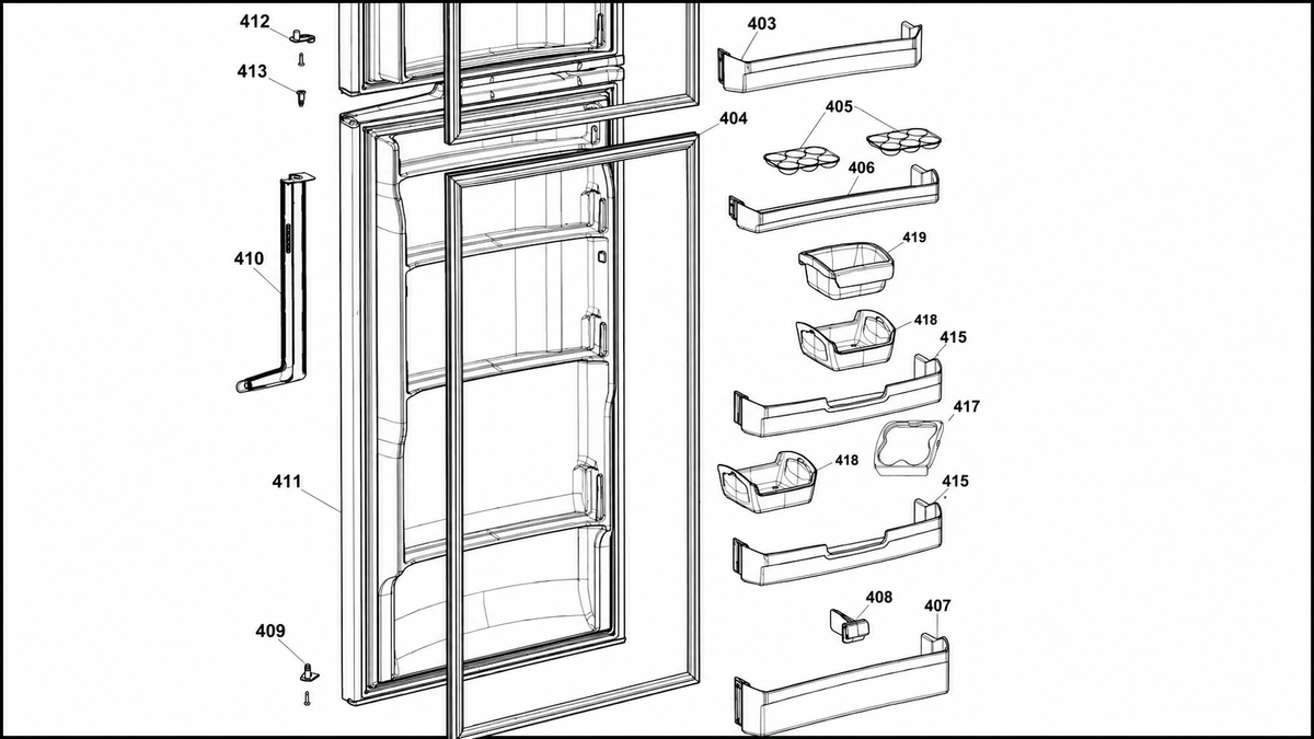 Anaquel / estante refrigerador Whirlpool - (Bajo) - ATE