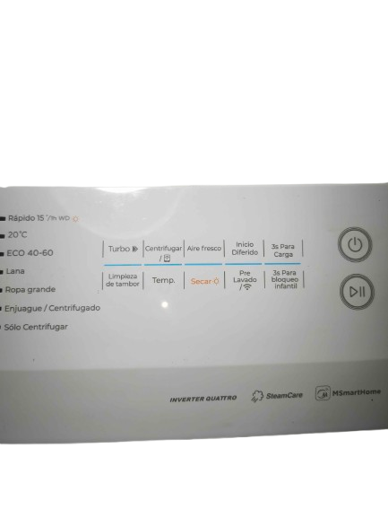 Placa display y panel frontal lavasecarropas Midea
