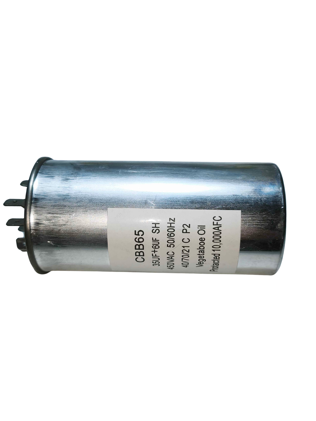 Capacitor / condensador 35 mf +6 mf metal - 450 V